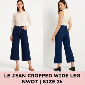 LE JEAN Virginia Wide Leg Crop Jeans French Girl Minimalist Contemporary Capsule